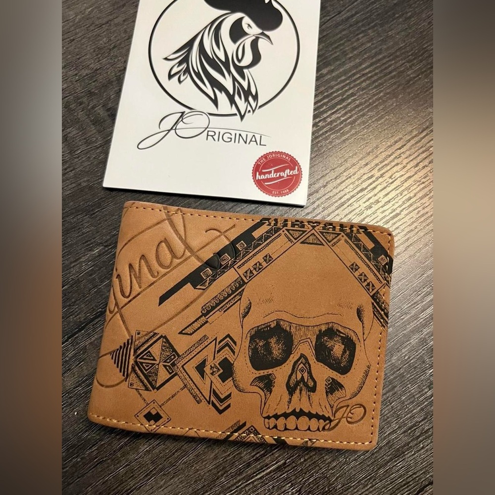 Real leather Skull Design wallet